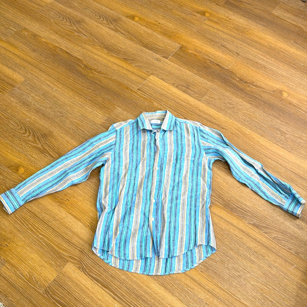 Raphael striped button down size m